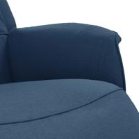 Fauteuil verstelbaar met voetensteun stof blauw - thumbnail