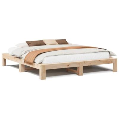 Bedframe zonder matras massief grenenhout 200x200 cm Bedframe zonder matras massief grenenhout 200x200 cm