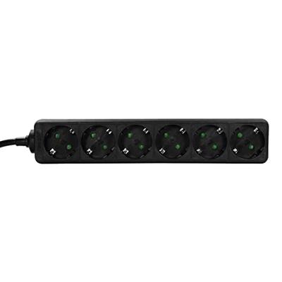 LogiLink LPS238B power uitbreiding 1,5 m 6 AC-uitgang(en) Binnen Zwart - thumbnail