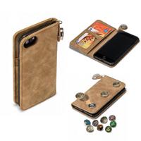 GranC - drukknopen wallet hoes - iPhone SE (2022 / 2020) / 8 / 7 / 6(s) - taupe - thumbnail