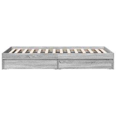 Bedframe met lades bewerkt hout grijs sonoma eiken 90x190 cm