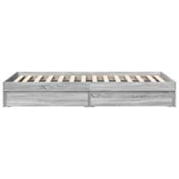 Bedframe met lades bewerkt hout grijs sonoma eiken 90x190 cm - thumbnail