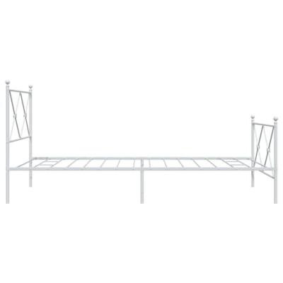 Bedframe met hoofd- en voeteneinde metaal wit 100x190 cm Bedframe met hoofd- en voeteneinde metaal wit 100x190 cm