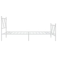 Bedframe met hoofd- en voeteneinde metaal wit 100x190 cm - thumbnail