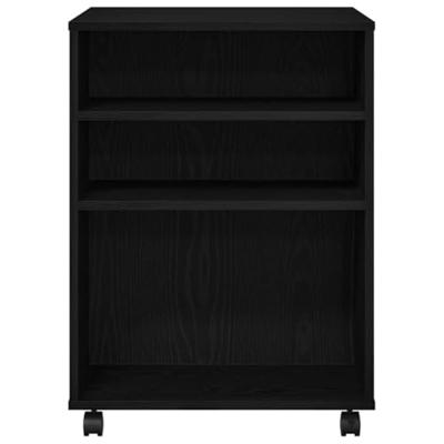 Opbergkast met wiel Zwart Eiken 60 x 53 x 72,5 cm Bewerkt hout