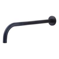 Wiesbaden SLIM 18mm uitloop rond 30cm 1/2'' mat zwart - thumbnail