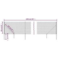 VidaXL Gaashek met grondankers 1x10 m groen - thumbnail
