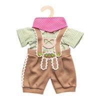 Heless Poppenkleding lederhosen met overhemd en sjaal,35-45 cm - thumbnail