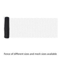 VidaXL Hexagon hek grijs 0,4 x 25 m pvc - thumbnail