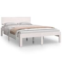 Bedframe massief hout wit 120x190 cm - thumbnail