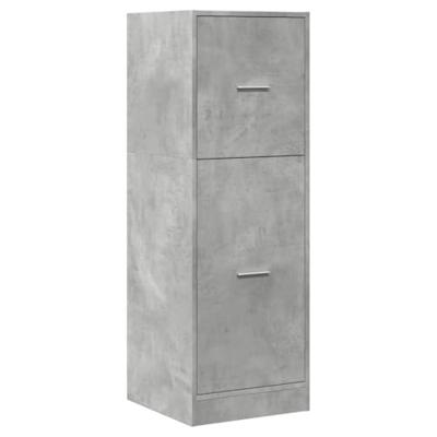 Apothekerskast 40x41x118 cm bewerkt hout betongrijs