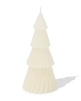 HEMA Vormkaars boom 7.4x7.4x16.7cm ecru - thumbnail