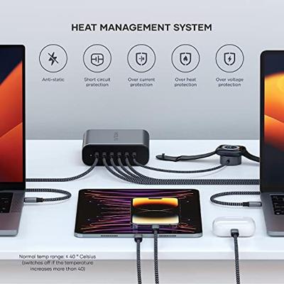 Satechi USB-C 6-port GaN charger (200W) - Space Gray
