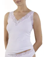 Dames hemd kant Modal - brede bandjes - Dames onderhemd - Singlet - thumbnail