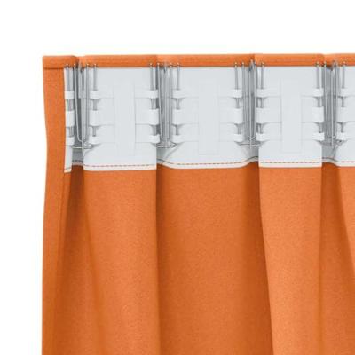 VidaXL Zwart-out gordijnen met ringen 2 pcs feloranje 245 x 140 cm
