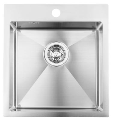 Sapho Epic spoelbak 44x48x20cm met kraangat RVS