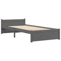 Bedframe massief hout grijs 75x190 cm 2FT6 Small Single - thumbnail