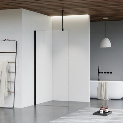 Fortifura Galeria inloopdouche - 160x200cm - helder glas - plafondarm - mat zwart SW797918/SW797905/SW804542