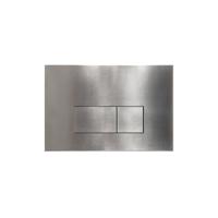Bedieningsplaat Qeramiq Push Met DualfFush Frontbediening Metaal Rechthoek Steel Qeramiq - thumbnail