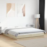 Bedframe bewerkt hout sonoma eikenkleurig 150x200 cm - thumbnail