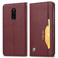 Knead huidtextuur horizontaal Flip lederen case voor Xiaomi Redmi K20/K20 Pro/Xiaomi 9T met foto frame & houder & kaartsleuven & portemonnee (wijn ro - thumbnail