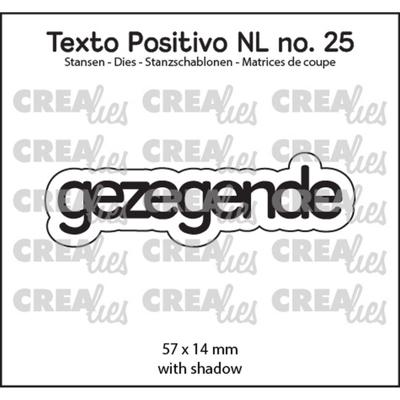 Crealies • texto positivo snijmallen gezegende