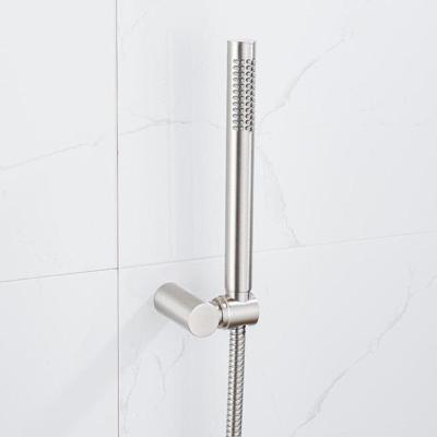 Fortifura Calvi Handdoucheset - 22.5cm - staaf - met houder - anti twist slang - 150cm - Geborsteld RVS PVD (RVS) SW496812/SW720566/SW706208