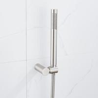 Fortifura Calvi Handdoucheset - 22.5cm - staaf - met houder - anti twist slang - 150cm - Geborsteld RVS PVD (RVS) SW496812/SW720566/SW706208 - thumbnail