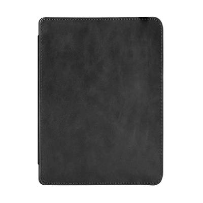 Lunso - Kobo Aura H2o edition 1 hoes (6.8 inch) - Lederen sleep cover - Zwart