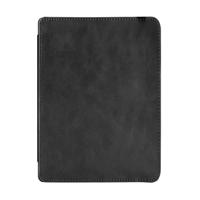 Lunso - Kobo Aura H2o edition 1 hoes (6.8 inch) - Lederen sleep cover - Zwart - thumbnail