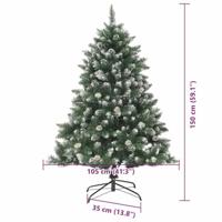 VidaXL Kunstkerstboom met 150 led groen 150 cm pvc en plastic en staal - thumbnail