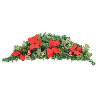 VidaXL Kerstboog met led-lampjes 90 cm pvc groen VidaXL Kerstboog met led-lampjes 90 cm pvc groen