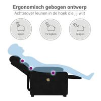 Sta-op-massagestoel verstelbaar fluweel zwart - thumbnail