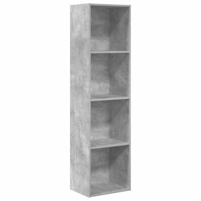 Boekenkast 40x30x152 cm bewerkt hout betongrijs