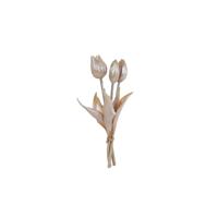Kunstbloem Tulp 3x champagne goud 25cm - thumbnail