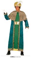 Drie Koningen Kostuum Melchior Groen Volwassenen - thumbnail