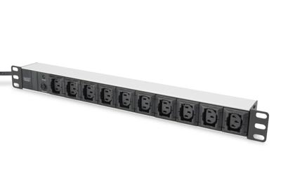 Digitus DN-95404 19 inch 1 HE Apparaatcontactdoos C13 10A Zwart