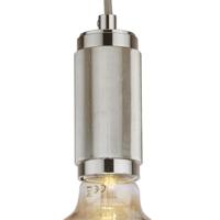 Searchlight 1-lichts hanglampSuspension zilver - 77651SS - thumbnail