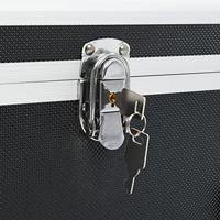 VidaXL Opbergkoffers 2 st aluminium zwart - thumbnail