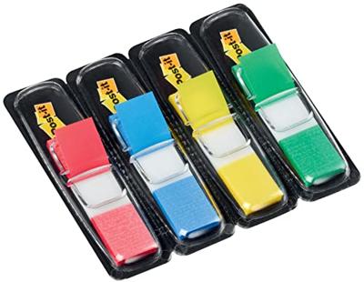 Post-it Notes Smal, 4 x 35 tabs, rood, blauw, geel en groen