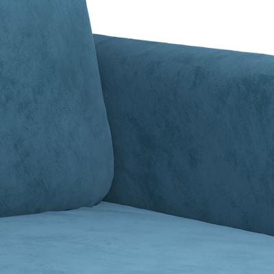2-delige Loungeset met kussens fluweel blauw - thumbnail