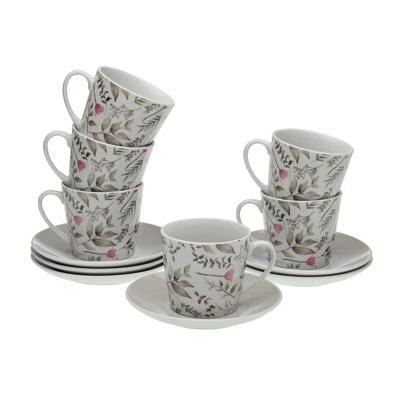 Set van 6 kopjes met schotel Versa Caprice Porselein