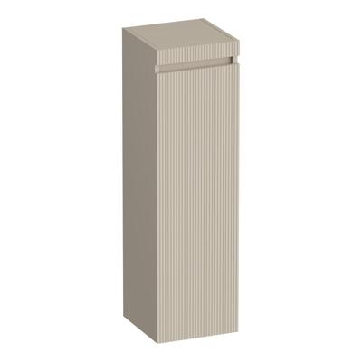 Brauer Joy - Wavy - Hoge Kast - 120 cm - 1 Deur - Greeploos - Rechtsdraaiend - Mat Beige