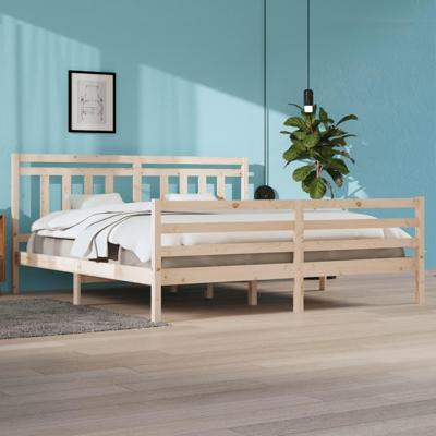 Bedframe massief hout 200x200 cm