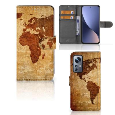 Xiaomi 12 | 12X | Flip Cover | Wereldkaart