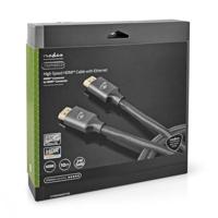 High Speed HDMI-Kabel met Ethernet | HDMI Connector | HDMI Connector | 4K@30Hz | ARC | 18 Gbps | 10.00 m | Rond | Katoen | Gun Metal Grijs | Cover Box - thumbnail
