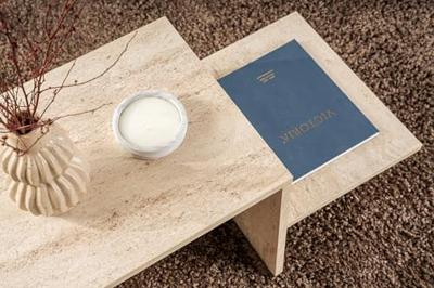 Salontafel - HARMONY - Rechthoekig - Travertin effect - 80 x 40 x 40 cm