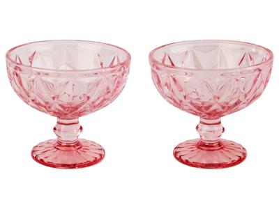 LIVARNO home Schaaltjes of ijscoupes (ijsbeker met voet/roze) LIVARNO home Schaaltjes of ijscoupes (ijsbeker met voet/roze)