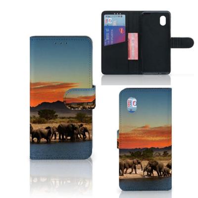 Alcatel 1B (2020) | Telefoonhoesje | Met pasjeshouder | Olifanten