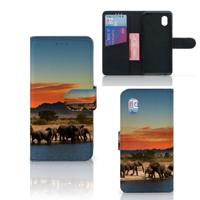 Alcatel 1B (2020) | Telefoonhoesje | Met pasjeshouder | Olifanten - thumbnail